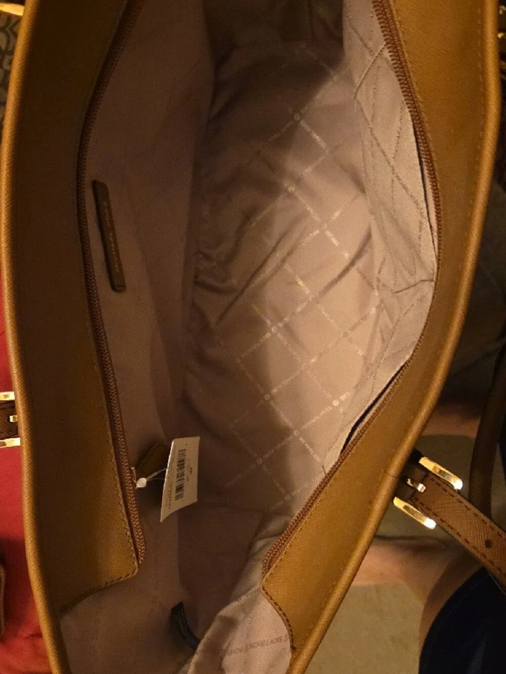Michael Kors Brown and Tan Jet Set Travel Handbag
